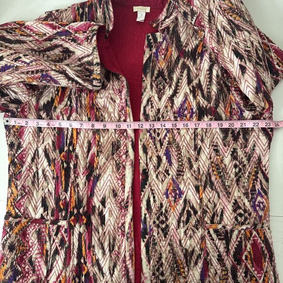 Chico’s Rina Tribal Jacket Colorful Geometric Quilted Women's Size XL - Picture 13 of 14